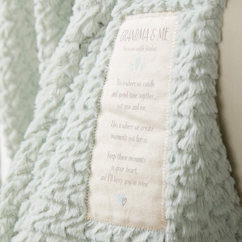 DEMDACO Grandma and Me Soft Snuggly Sage 60 x 50 Inch Polyester Fabric Comforting Toddler Cuddle Blanket - Image 5